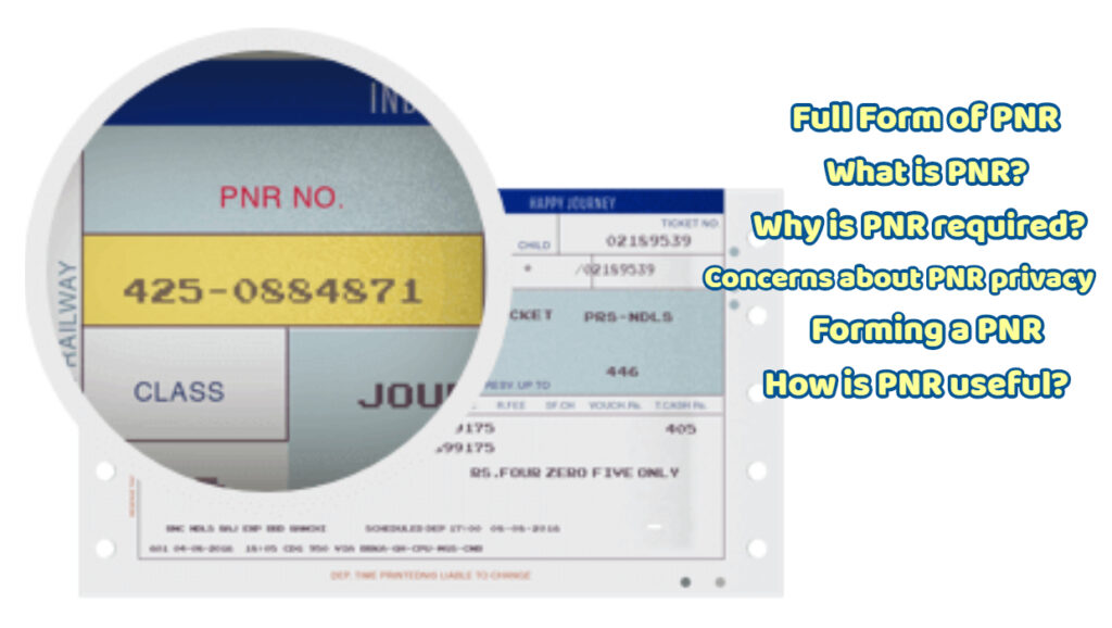 Full Form of PNR - What is PNR