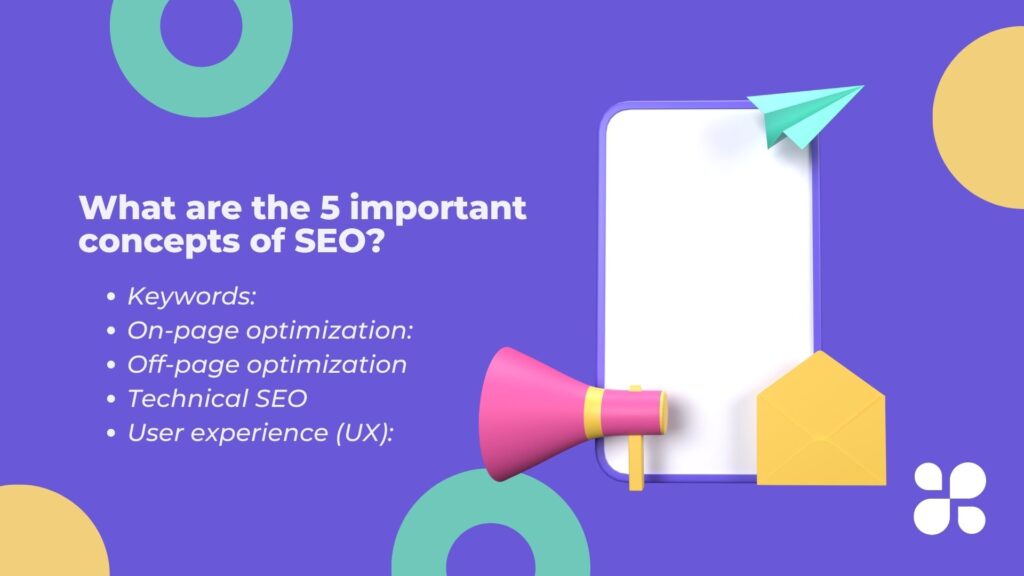 what are the 5 important concepts of SEO